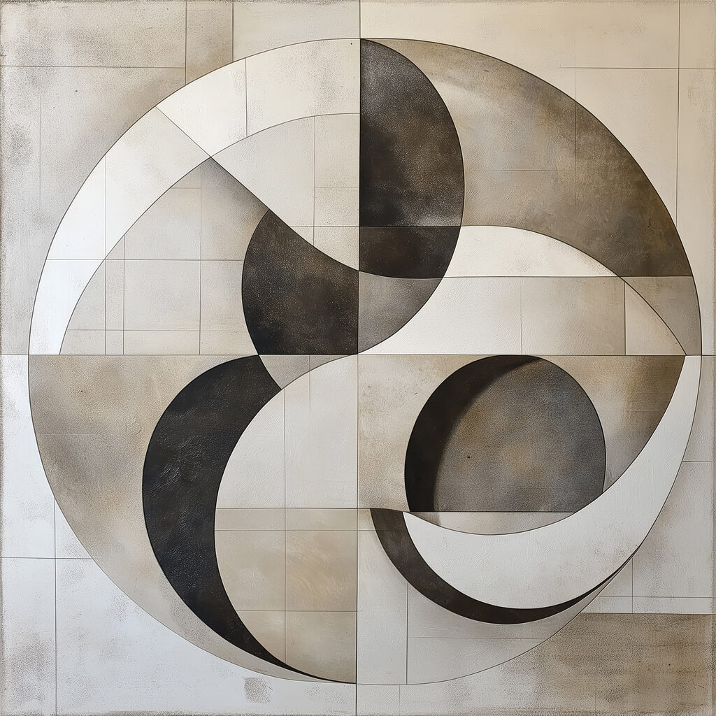 Black and white circular design