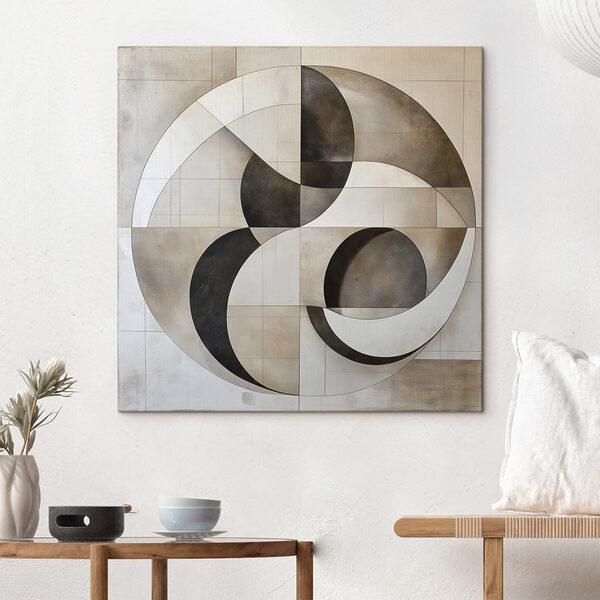 Black and white circular design