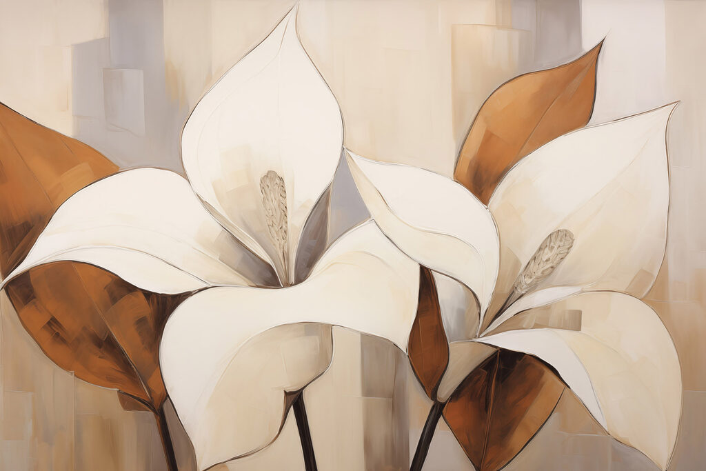 Painting of white flowers