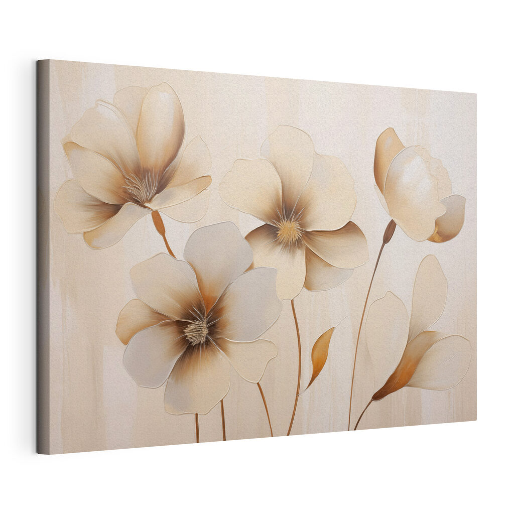 Painting of flowers on a wall
