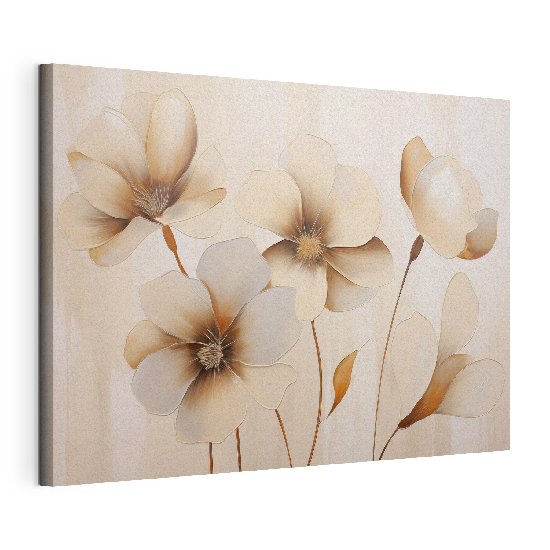 Painting of flowers on a wall