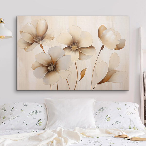 Painting of flowers on a wall
