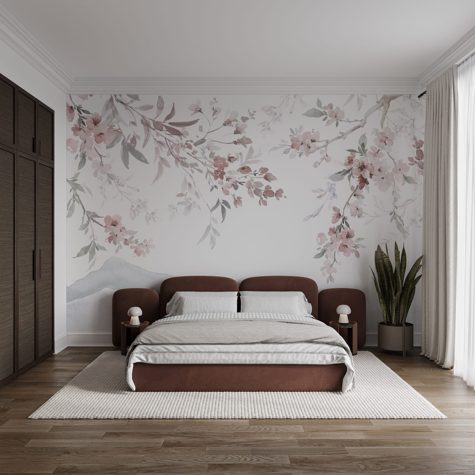 Gemälde mit Blumen auf weißem Hintergrund Gemälde mit Blumen auf weißem Hintergrund