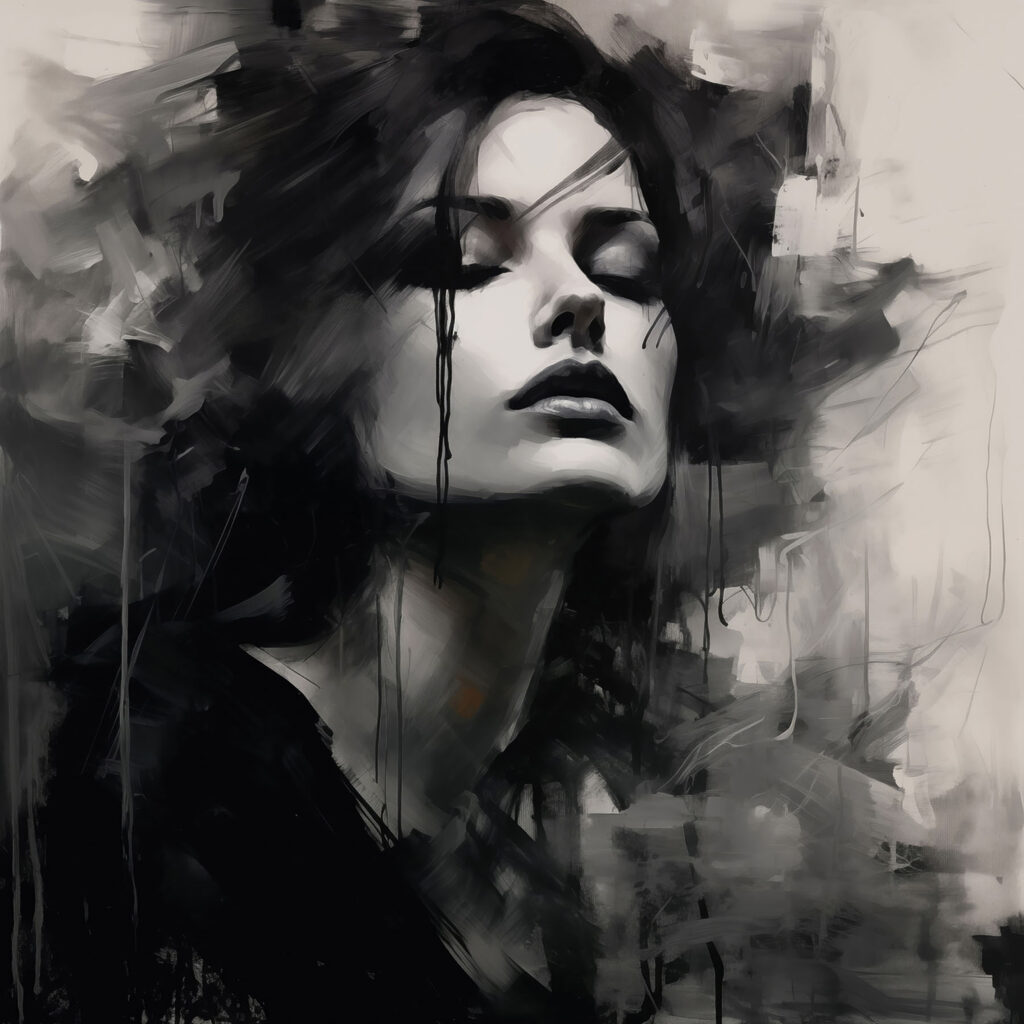 Ethereal beauty in dark tones