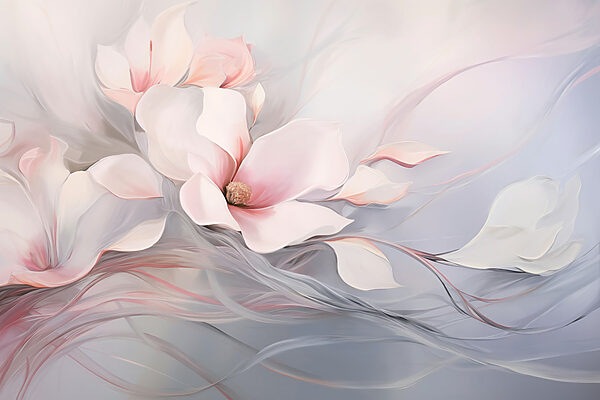Painting of flowers and leaves Painting of flowers and leaves