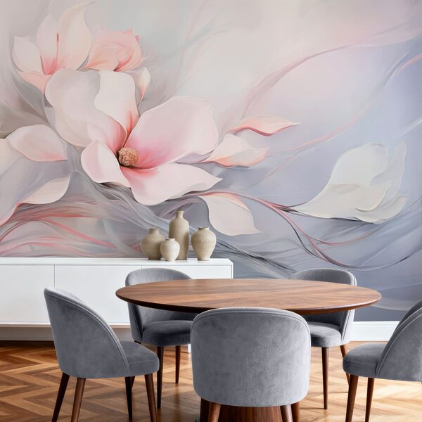 Gemälde mit Blumen und Blättern Gemälde mit Blumen und Blättern