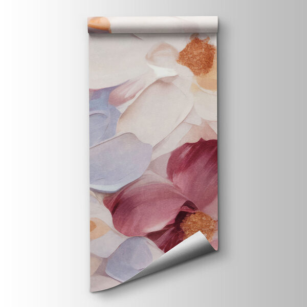 Painting of flowers on a white surface