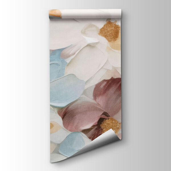 Painting of flowers on a white surface