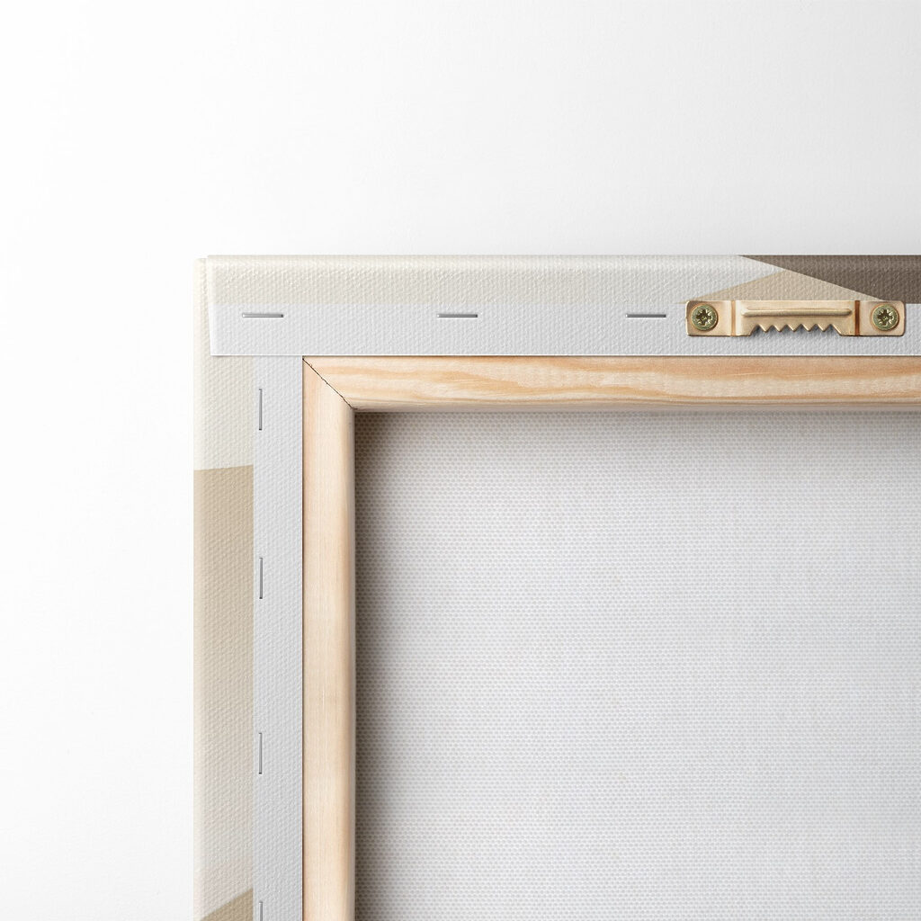 White and tan curved shapes
