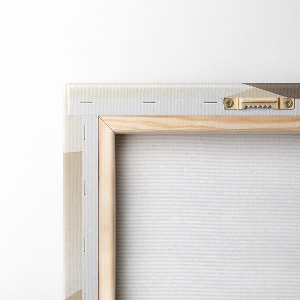 White and tan curved shapes