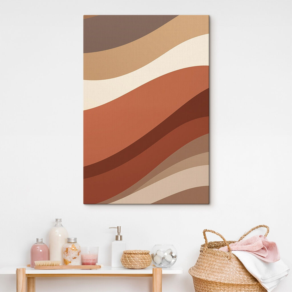 Brown and white wavy lines Brown and white wavy lines