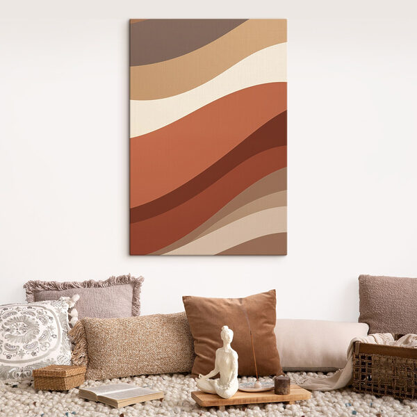 Brown and white wavy lines Brown and white wavy lines