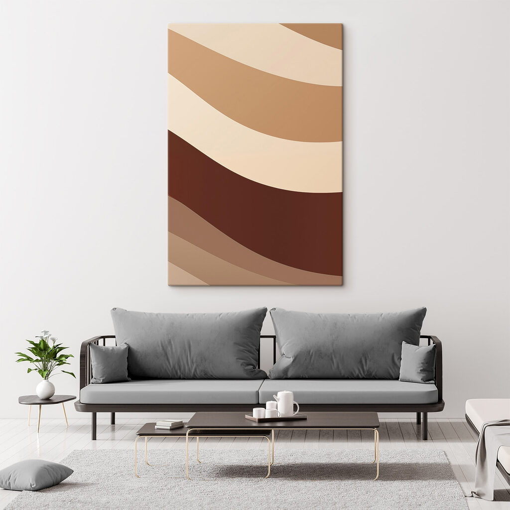 Brown and white wavy lines Brown and white wavy lines