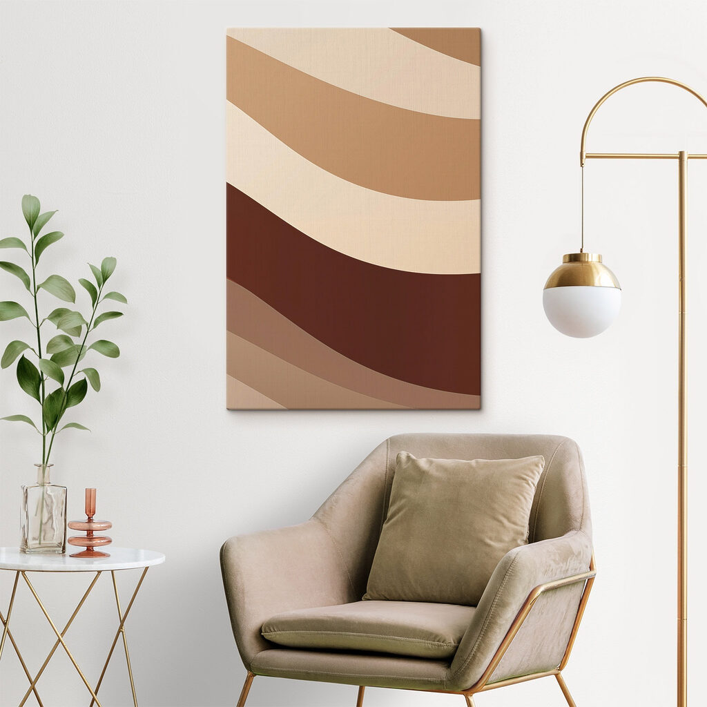 Brown and white wavy lines Brown and white wavy lines
