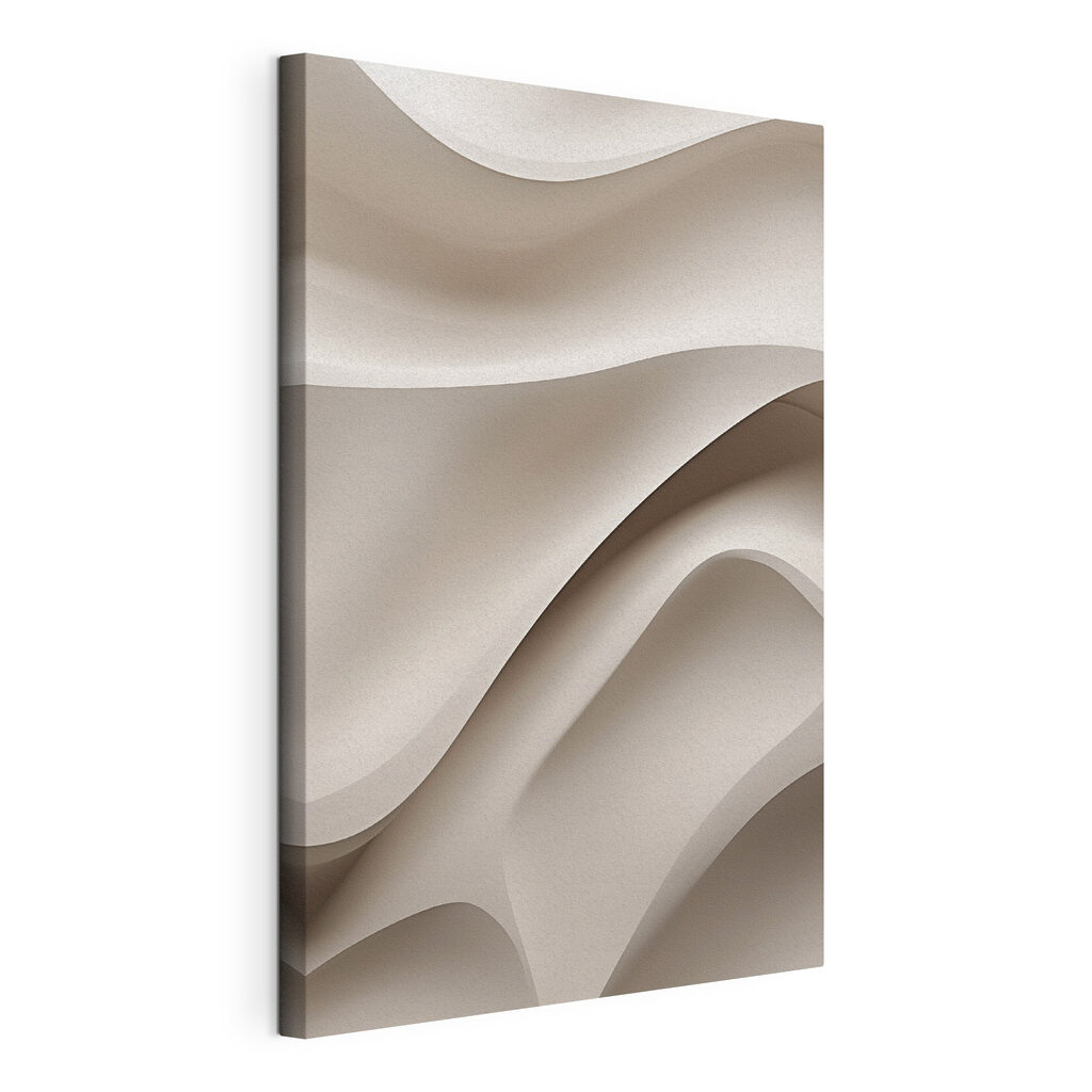 White wavy surface with a curved edge