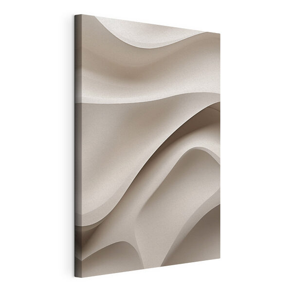 White wavy surface with a curved edge