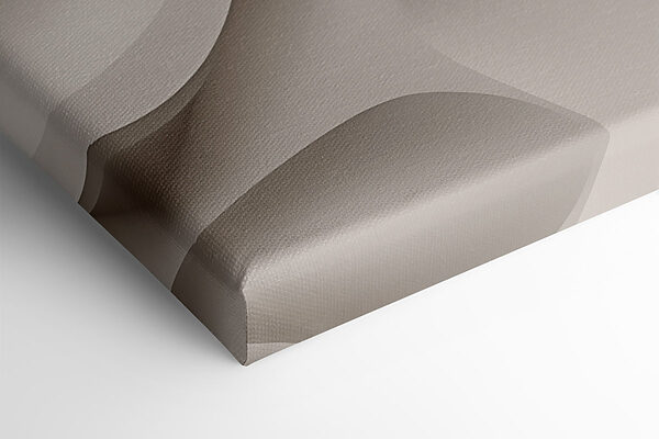 White wavy surface with a curved edge