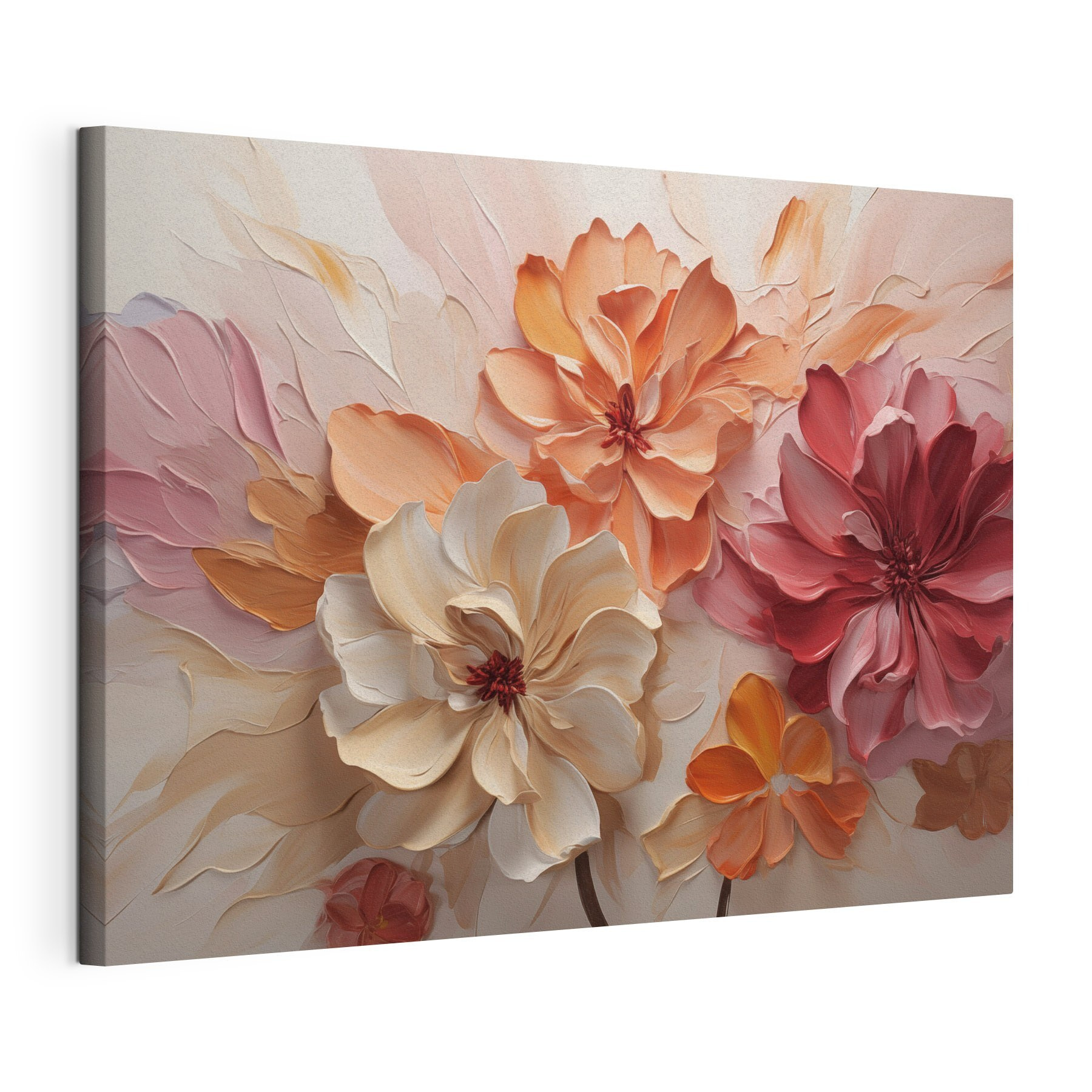 Painting of flowers on a wall Painting of flowers on a wall