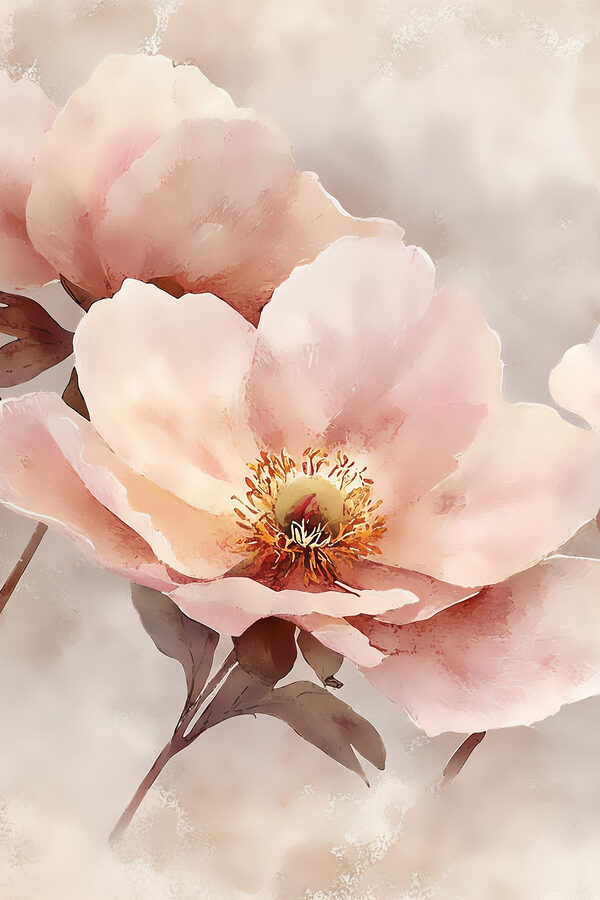 Delicate blooms in soft pastel tones Delicate blooms in soft pastel tones