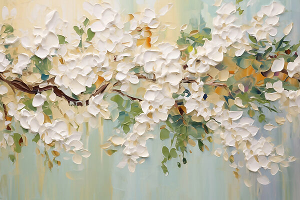 Painting of a white flower