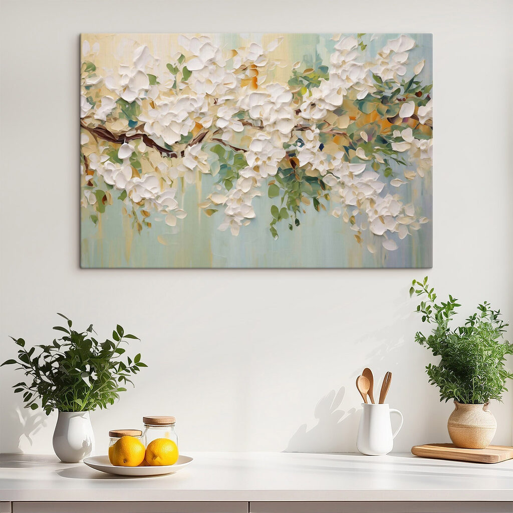 Painting of a white flower
