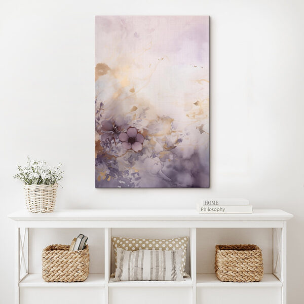 Painting of flowers on a white surface Painting of flowers on a white surface
