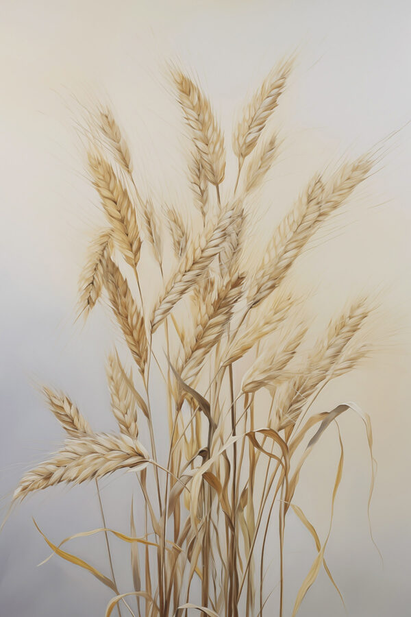 Bunch of wheat in a vase