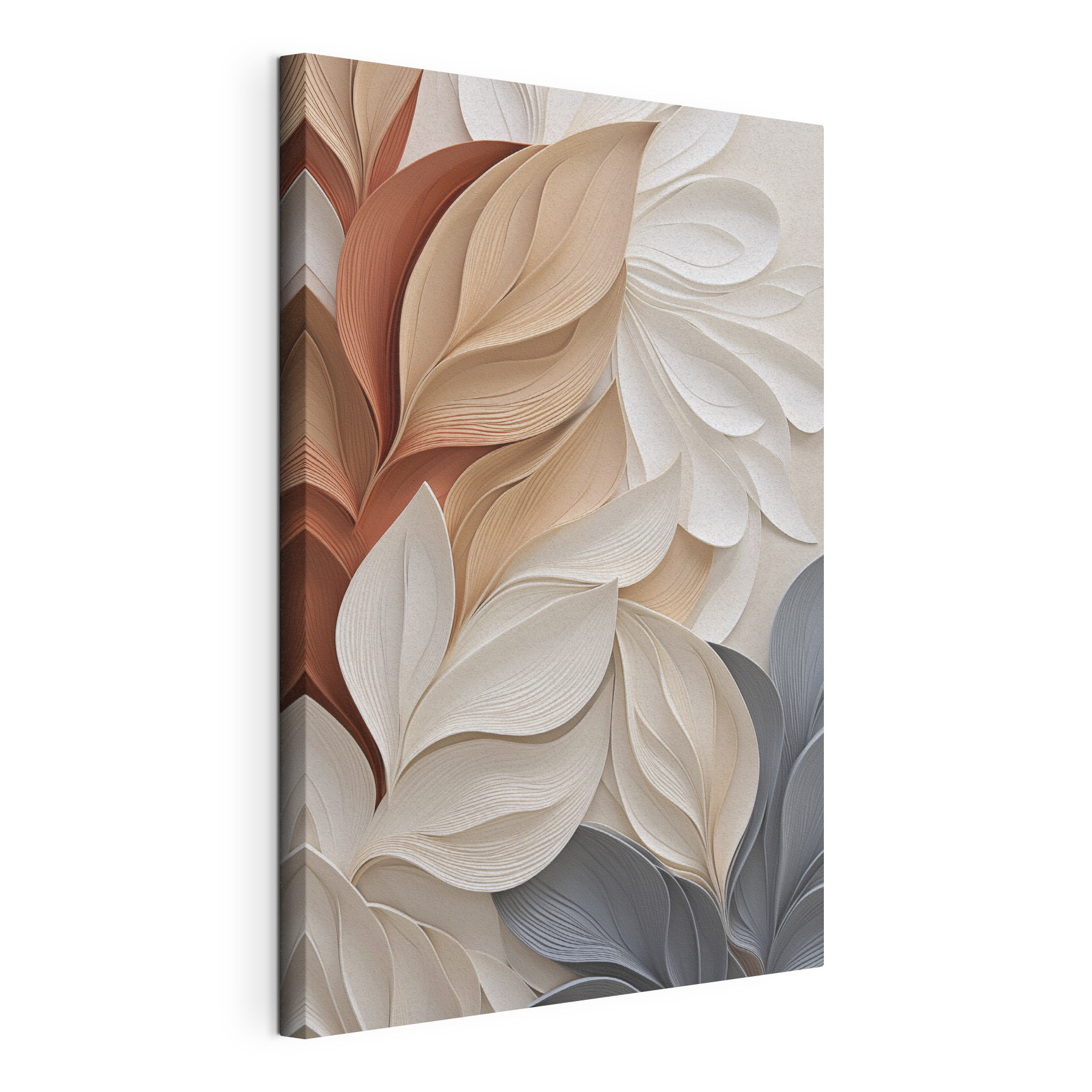 Softly flowing paper leaf design