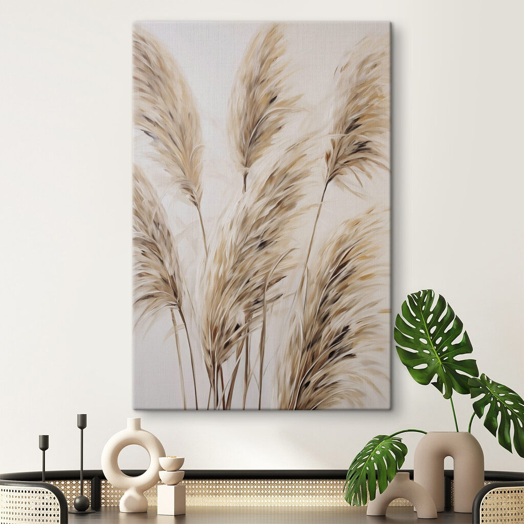 Group of brown and white plants