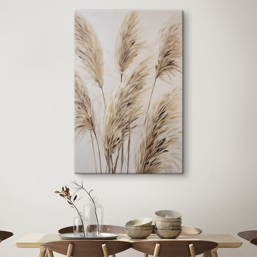 Group of brown and white plants