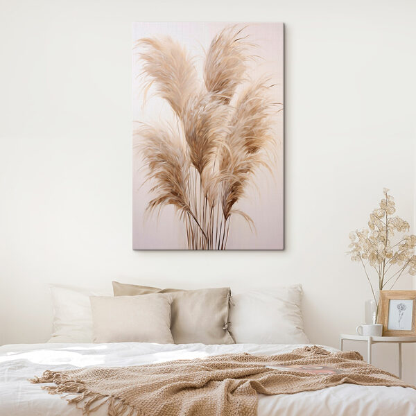 Bunch of brown and white grass