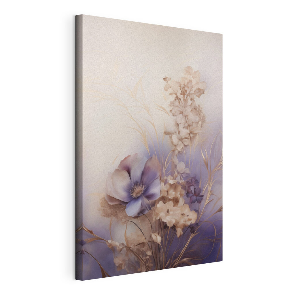 Painting of flowers on a white background Painting of flowers on a white background