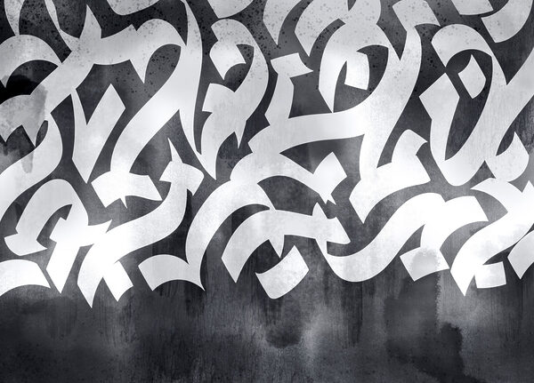White and black graffiti