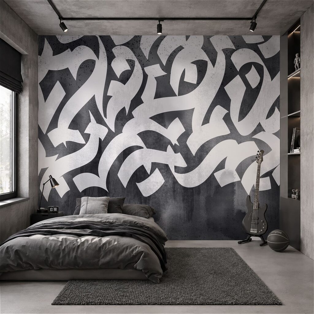 Graffiti in Weiß und Schwarz