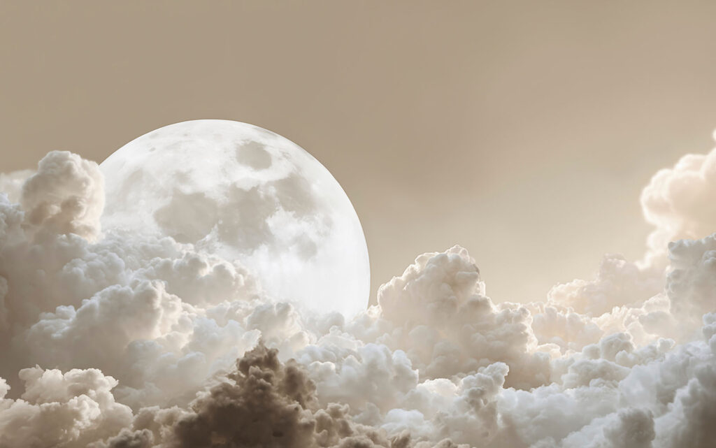 Full moon in the sky