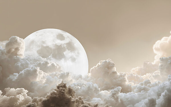 Full moon in the sky