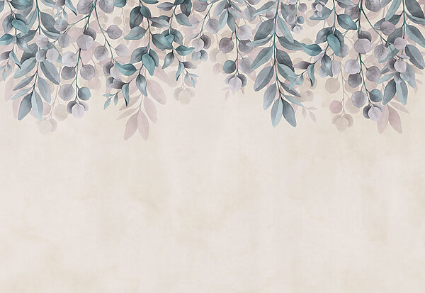 Delicate leaves in soft hues