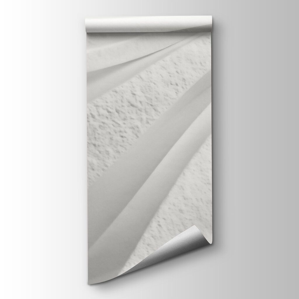 White wall with wavy lines White wall with wavy lines