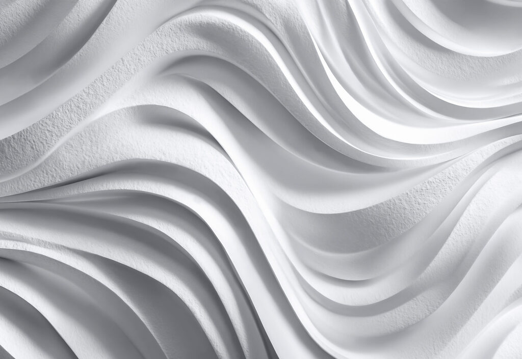 White wall with wavy lines
