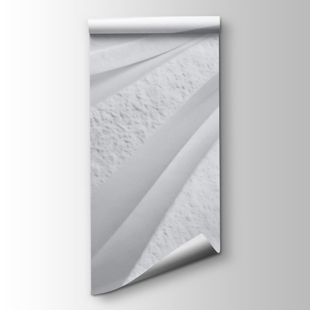 White wall with wavy lines