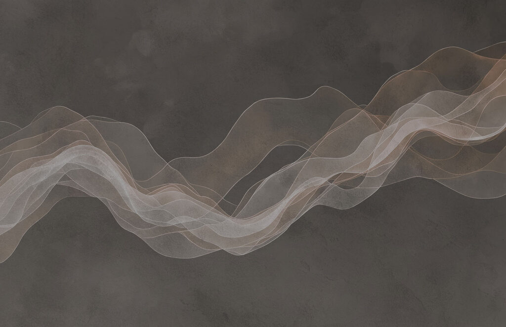 White and brown wavy lines