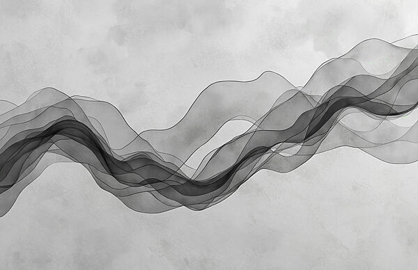 Black and white image of a wave