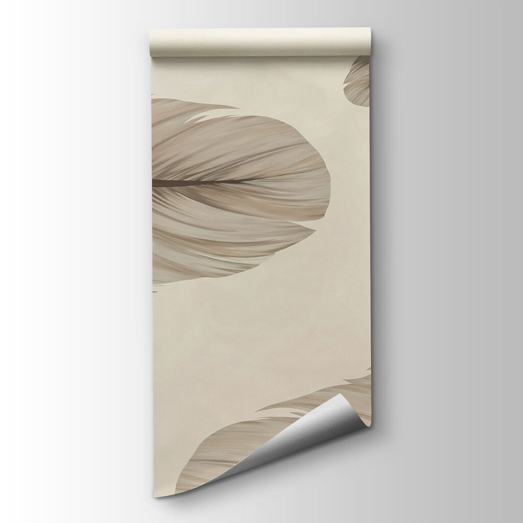 Group of feathers floating in the air