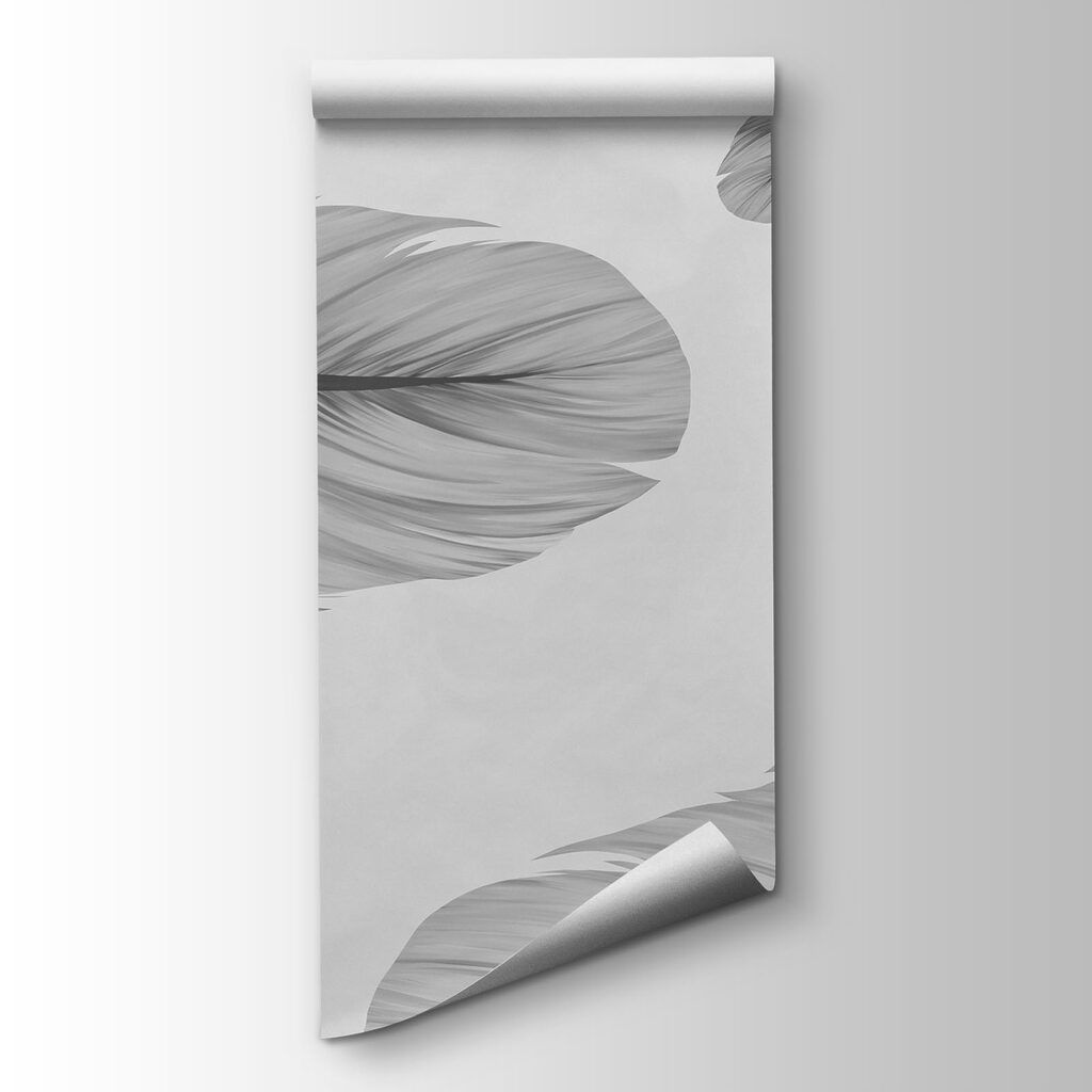 Group of feathers floating in the air