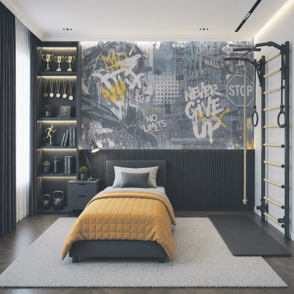 Person mit Graffiti im Gesicht