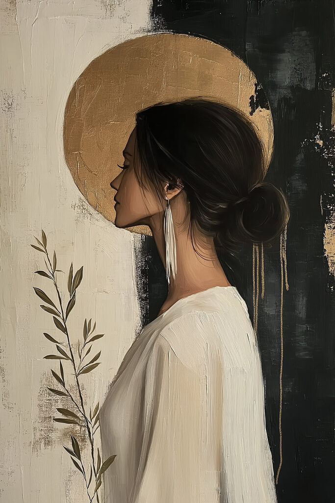 Woman in a white dress
