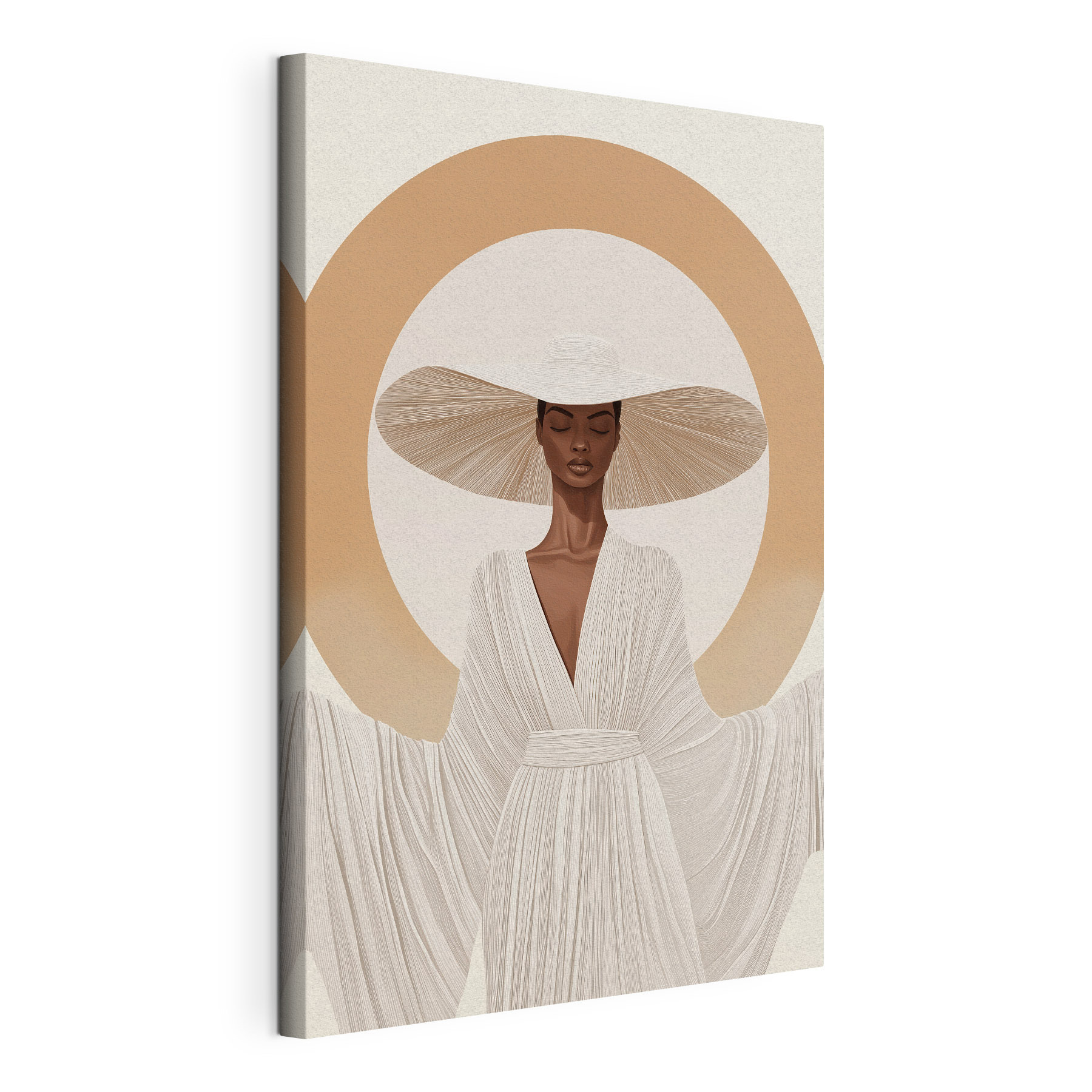 Woman wearing a hat and dress Woman wearing a hat and dress