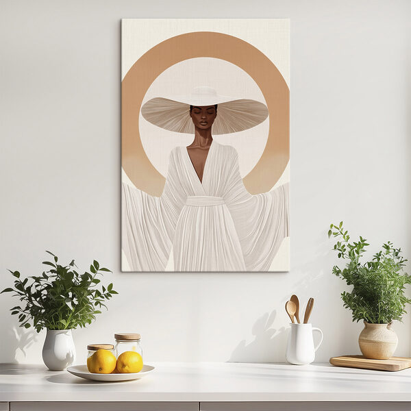 Woman wearing a hat and dress Woman wearing a hat and dress