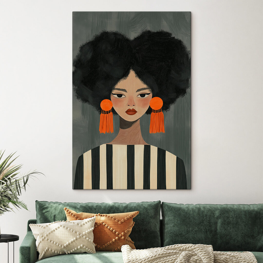 Woman with big earrings Woman with big earrings