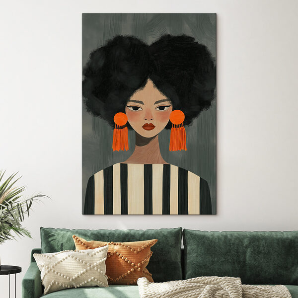 Woman with big earrings Woman with big earrings